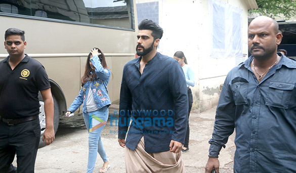 arjun kapoor anil kapoor and sonakshi sinha snapped on the sets of nach baliye 2