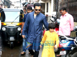 ⁠⁠⁠Emraan Hashmi snapped with his son post prayers at mosque on occasion of Eid