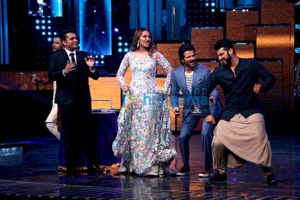 film promotions of jagga jasoos and mubarakan on the sets of nach baliye8