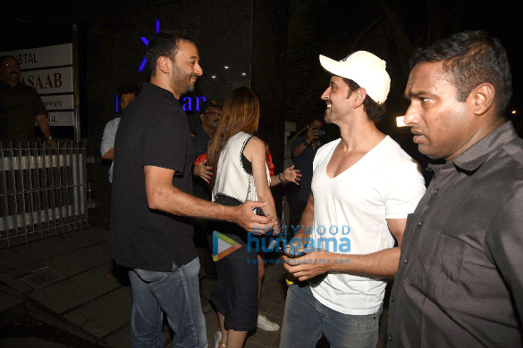 hrithik roshan sussanne roshan and dewans snapped post dinner at hakassan 2