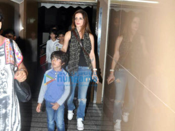 Hrithik Roshan, Sussanne Roshan and their kids arrive for the screening of 'Wonder Woman' at PVR Juhu