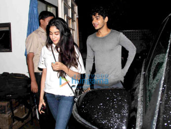 Jhanvi Kapoor and Ishaan snapped at the special screening of 'Baby Driver'