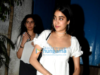 Jhanvi Kapoor and Khushi Kapoor snapped post dinner at Olive in Bandra