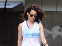 Kangna Ranaut and Nimrat Kaur snapped in Bandra