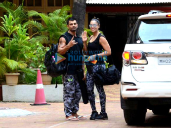 Kareena Kapoor Khan, Amrita Arora, Shahid Kapoor, Bipasha Basu, and Karan Singh Grover snapped outside the gym