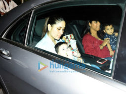 Kareena Kapoor Khan and Taimur Ali Khan snapped at Tusshar Kapoor’s son Laksshya’s birthday bash