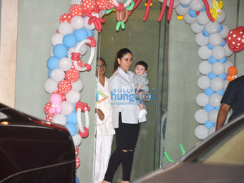 Kareena Kapoor Khan and Taimur Ali Khan snapped at Tusshar Kapoor's son Laksshya's birthday bash