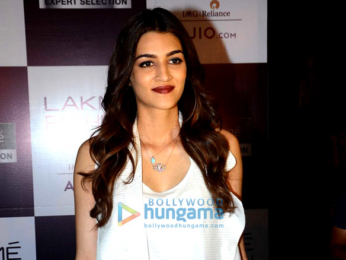 Kriti Sanon and Manish Malhotra at the Lakme Model auditions in Mumbai