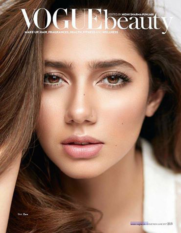 Mahira Khan is a vision in white on the cover of Vogue India Beauty-1