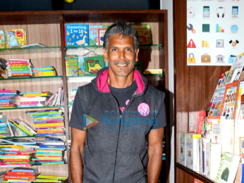 Milind Soman snapped at a book launch in Bandra