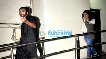 Navya Naveli snapped with a friend post after watching a movie at PVR Juhu