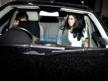 Navya Naveli snapped with a friend post after watching a movie at PVR Juhu