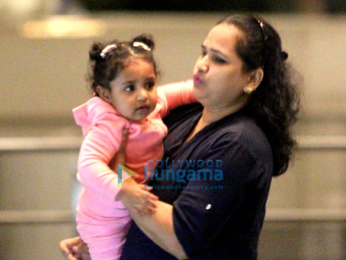 Rani Mukerji and baby Adira snapped at the airport