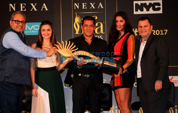 Salman Khan, Alia Bhatt and Katrina Kaif grace the press conference of the 18th IIFA Awards 2017 Salman Khan, Alia Bhatt and Katrina Kaif grace the press conference of the 18th IIFA Awards 2017