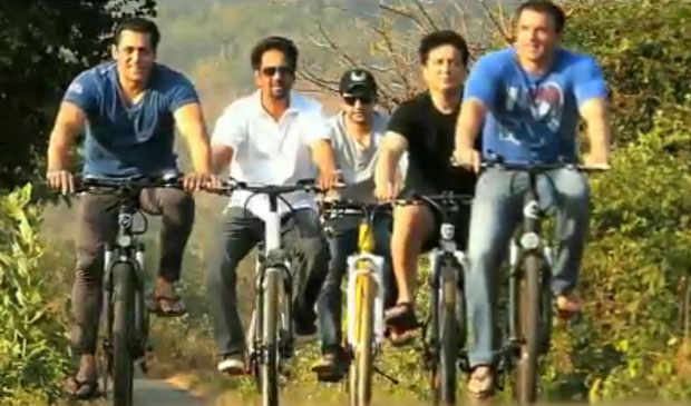 Salman Khan and Sohail Khan in the latest advert for the Being Human cycle range
