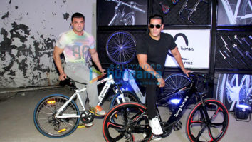 Salman Khan and Sohail Khan launch the Being Human e-cycle in Mumbai