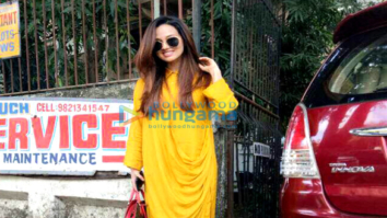 Sana Khan spotted in Juhu post her hair spa session