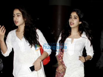 Sara Ali Khan, Jahnavi Kapoor and Sushant Singh Rajput snapped at the airport