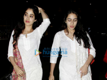 Sara Ali Khan, Jahnavi Kapoor and Sushant Singh Rajput snapped at the airport