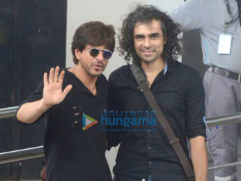 Shah Rukh Khan and Imtiaz Ali snapped leaving to promote their film 'Jab Harry Met Sejal' in Ahmedabad