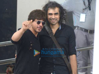 Shah Rukh Khan and Imtiaz Ali snapped leaving to promote their film 'Jab Harry Met Sejal' in Ahmedabad