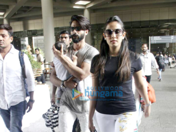 Shahid Kapoor and Mira Rajput Kapoor snapped at the airport