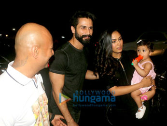 Shahid Kapoor, Mira Rajput-Kapoor and Misha Kapoor snapped at the birthday party of Hakim Aalim's son