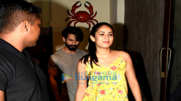 Shahid Kapoor and Mira Rajput snapped post dinner at Bastian in Bandra