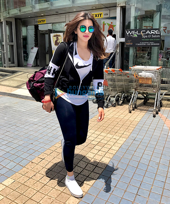 shama sikander spotted outside the gym