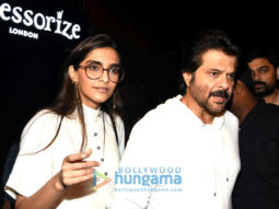 Sonam Kapoor and Anil Kapoor snapped post dinner at Bastian in Bandra