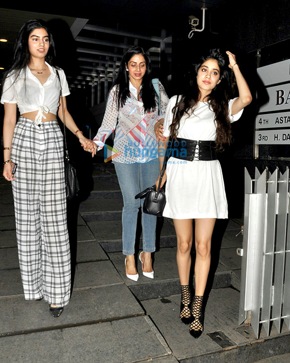 Sridevi and her daughters Jhanvi Kapoor and Khushi Kapoor snapped post ...