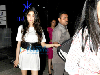Sridevi and her daughters Jhanvi Kapoor and Khushi Kapoor snapped post dinner at Hakkasan