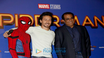 The hunky Tiger Shroff at the film promotions of Spiderman -The Homecoming