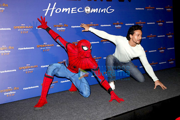 the hunky tiger shroff at the film promotions of spiderman the homecoming 3