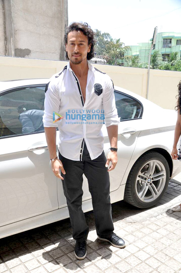 Tiger Shroff and Nidhhi Agerwal arrive for the trailer launch of their film ‘Munna Michael’