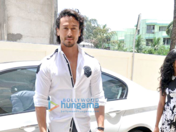 Tiger Shroff and Nidhhi Agerwal arrive for the trailer launch of their film 'Munna Michael'