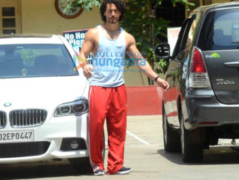 Tiger Shroff snapped post his gym session in Bandra