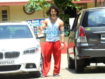 Tiger Shroff snapped post his gym session in Bandra