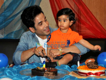 Tusshar Kapoor celebrates son Laksshya's 1st birthday at his home in Juhu