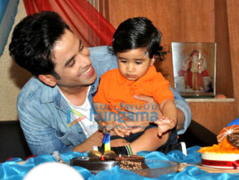 Tusshar Kapoor celebrates son Laksshya's 1st birthday at his home in Juhu