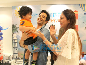 Tusshar Kapoor celebrates son Laksshya's 1st birthday at his home in Juhu