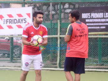 Aadar Jain snapped at football practice
