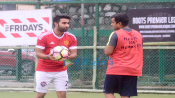 Aadar Jain snapped at football practice