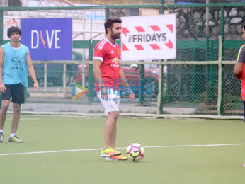 Aadar Jain snapped at football practice