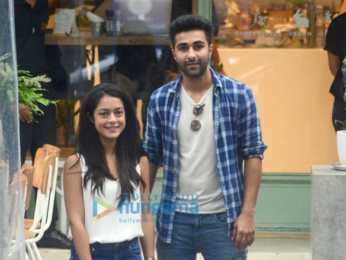 Aadar jain and Anya Singh snapped at kitchen garden