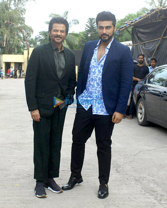 Arjun Kapoor and Anil Kapoor snapped promoting their film Mubarakan Arjun Kapoor and Anil Kapoor snapped promoting their film Mubarakan
