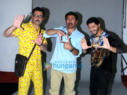 Bobby Deol, Sunny Deol and Shreyas Talpade spotted during promotional photoshoot for ‘Poster Boys’