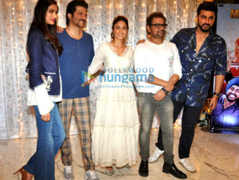 Cast and crew of the film 'Mubarakan' grace the promotions of the film at JW Marriott Juhu