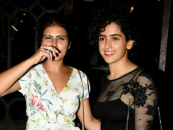 Dangal girls Fatima Sana Shaikh and Sanya Malhotra snapped post dinner in Bandra