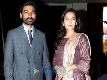 Dhanush, Kajol, Soundarya Rajnikanth promote 'VIP-2 Lalkar' in Mumbai